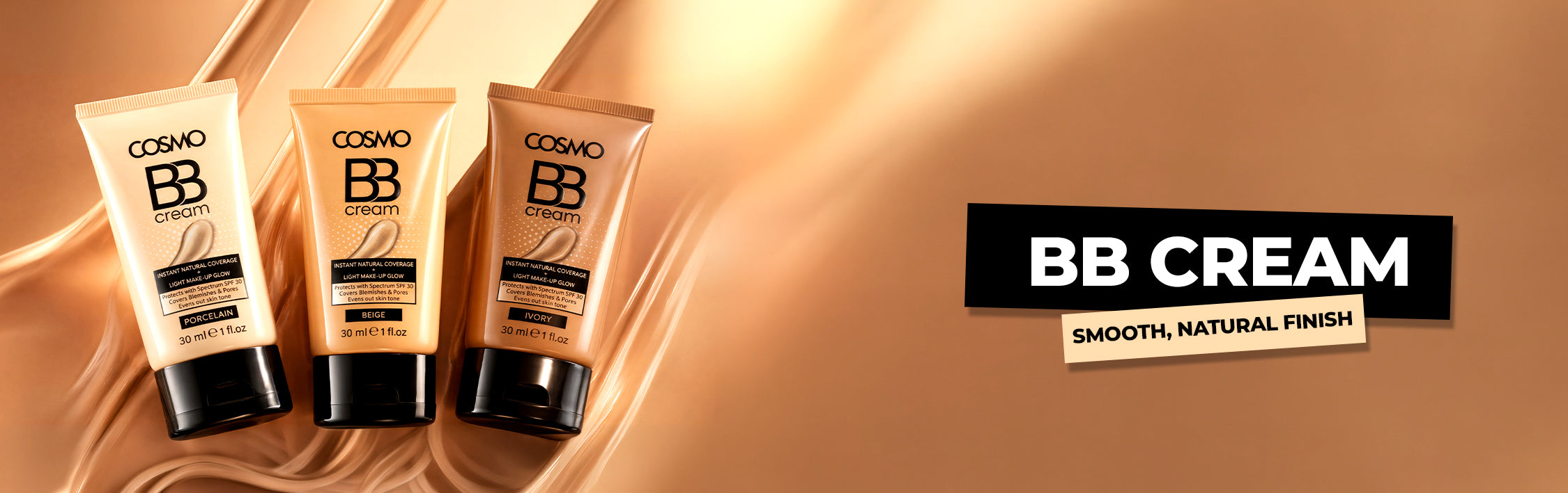 Cosmo BB Cream for Face — Beige, Ivory, Porcelain, Tan & Sand Shades
