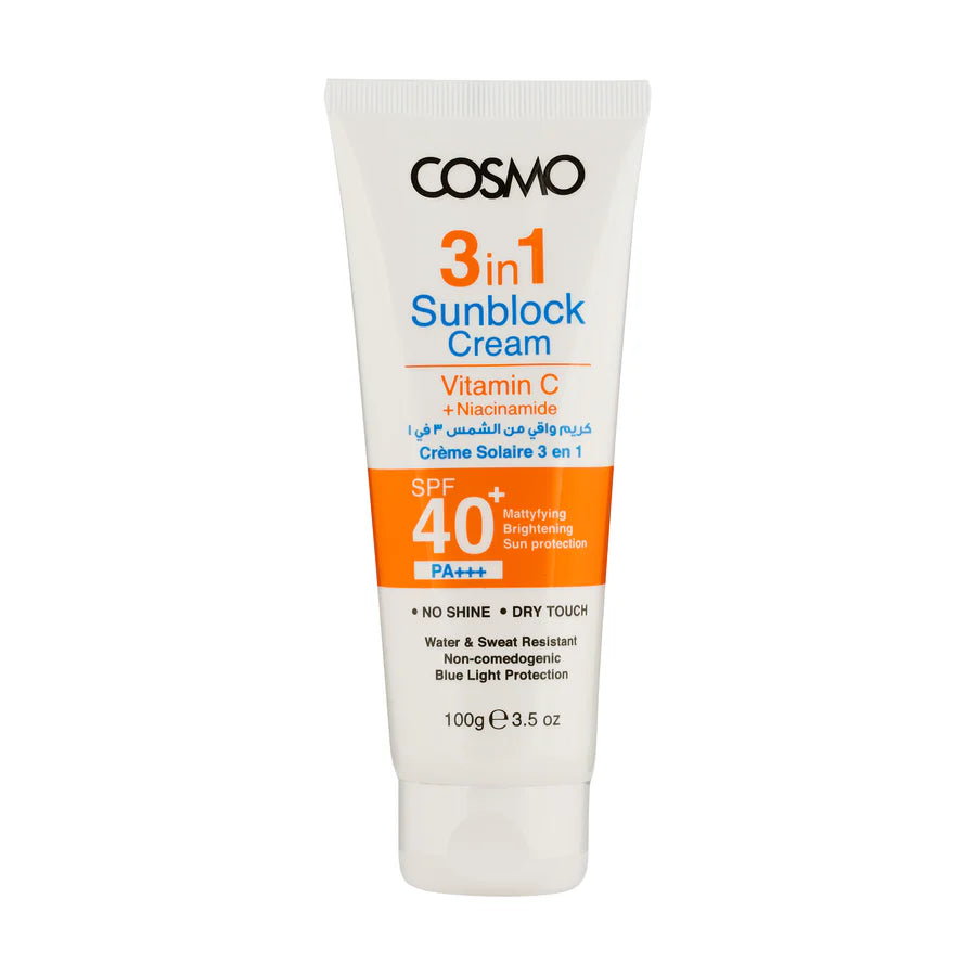 3 In 1 Sunblock Cream Vitamin+Niacinamide SPF 40+ (100g)