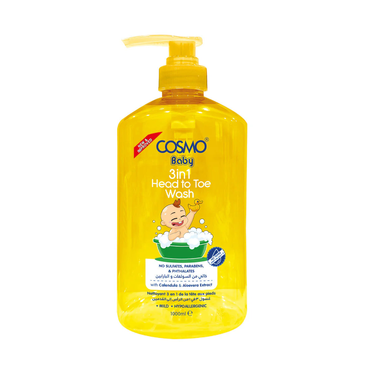 Cosmo 3 in 1 Head To Toe Wash for Hair, Body & Everyday Freshness