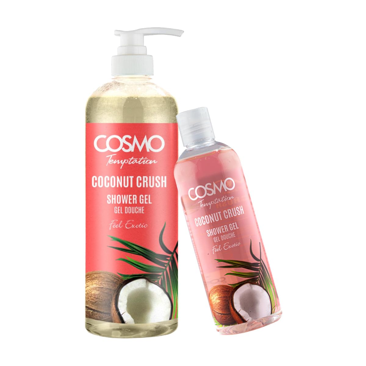 Temptation Shower Gel Coconut Crush 1000ml & 480ml - Pack Of 2