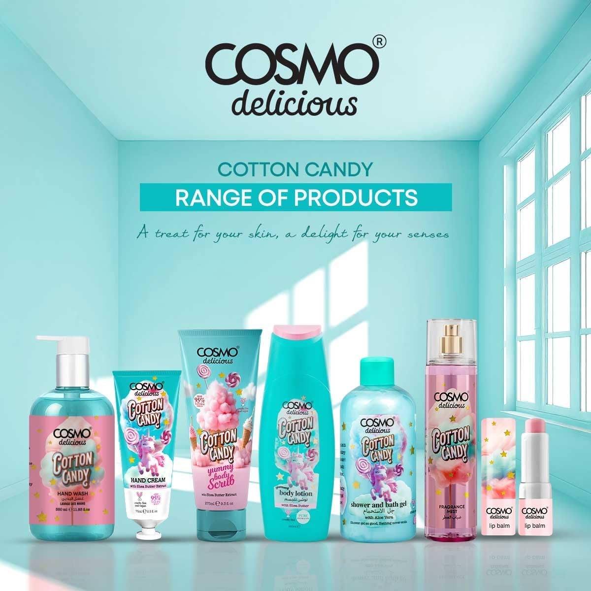 COSMO  DELICIOUS COTTON CANDY 3PCS KIT