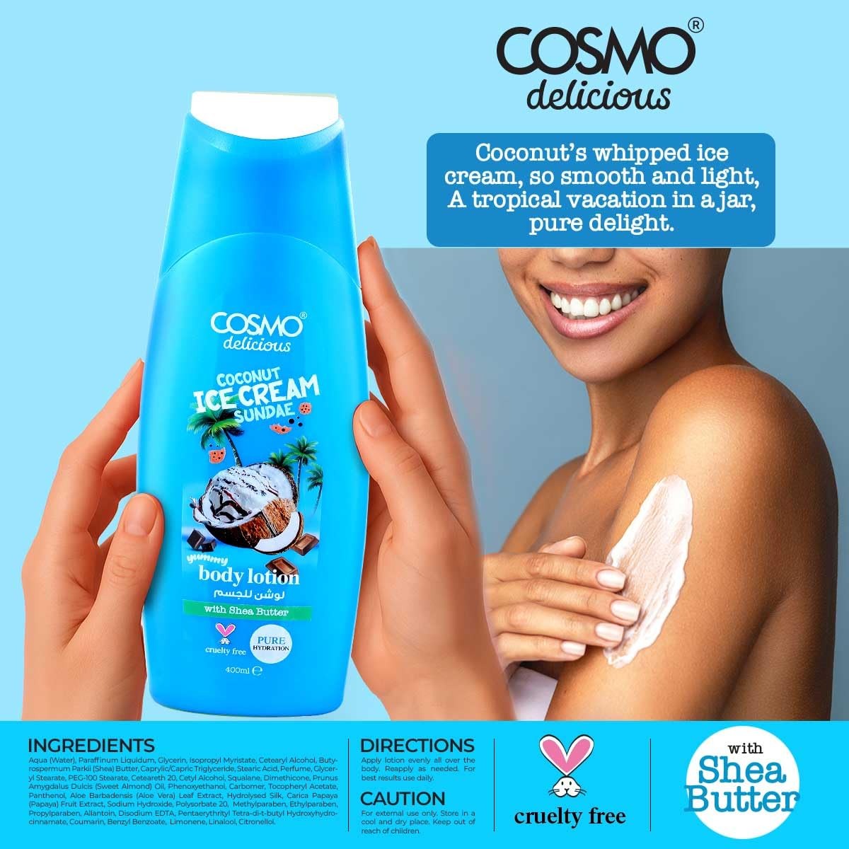 COSMO  DELICIOUS COCONUT ICE CREAM SUNDAE 3PCS KIT