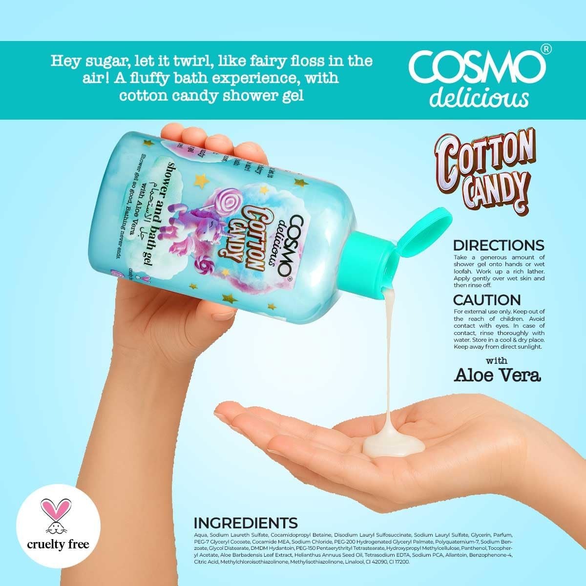 COSMO  DELICIOUS COTTON CANDY 3PCS KIT