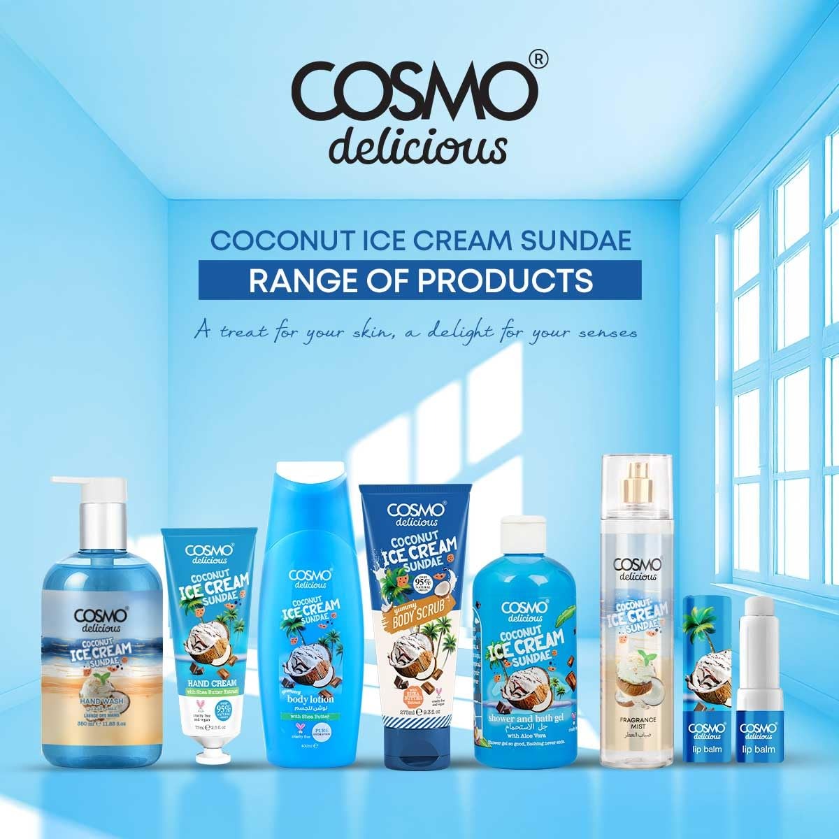 COSMO  DELICIOUS COCONUT ICE CREAM SUNDAE 3PCS KIT
