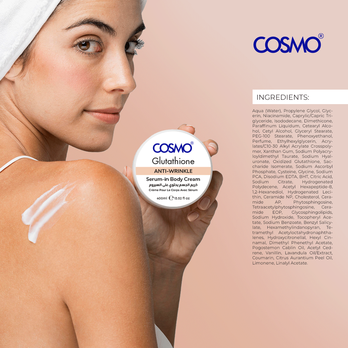 Glutathione Anti-Wrinkle Serum-in Body Cream
