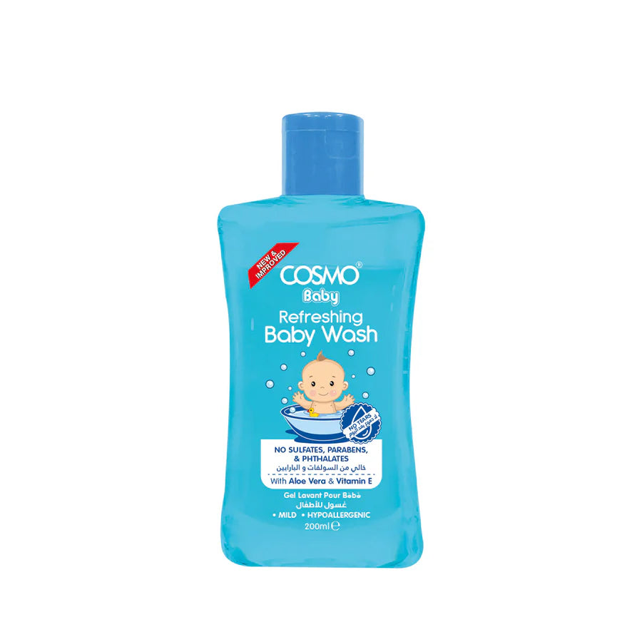Cosmo Refreshing Baby Wash Pure & Refreshing Daily Baby Wash for Soft, Delicate Skin 500ml