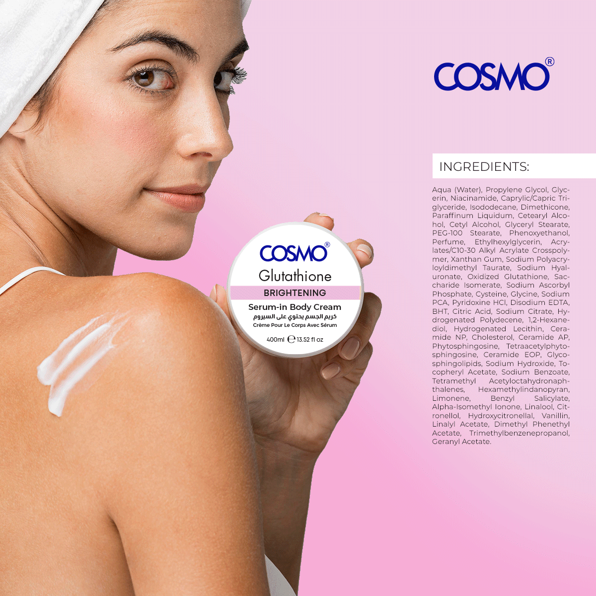 Glutathione Brightening Serum-in Body Cream