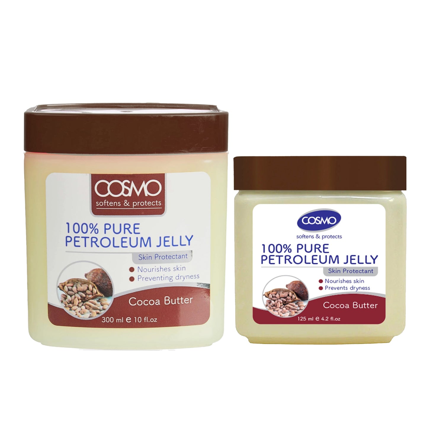 Cocoa Butter 100% Pure Petroleum Jelly - 300ml & 125ml