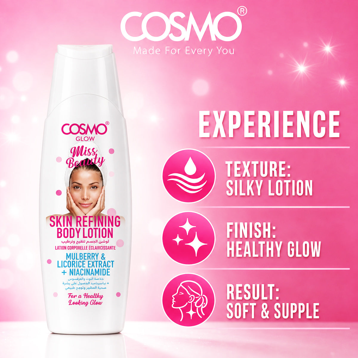 Cosmo Glow - Miss Beauty Skin Refining Body Lotion