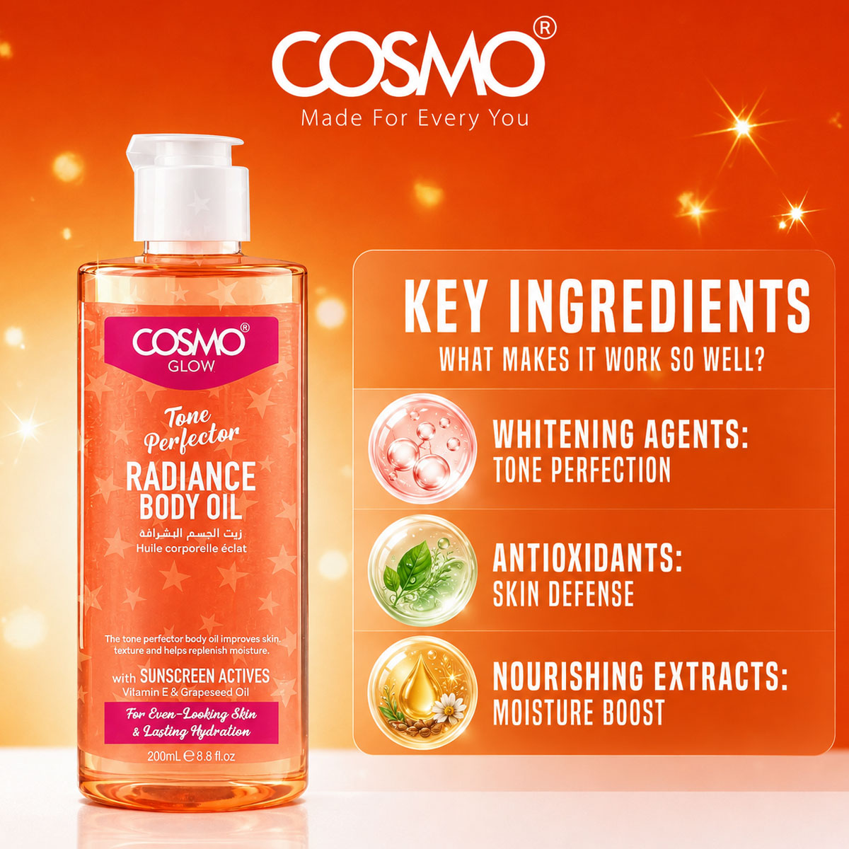 Cosmo Glow - Tone Perfector Radiance Body Oil