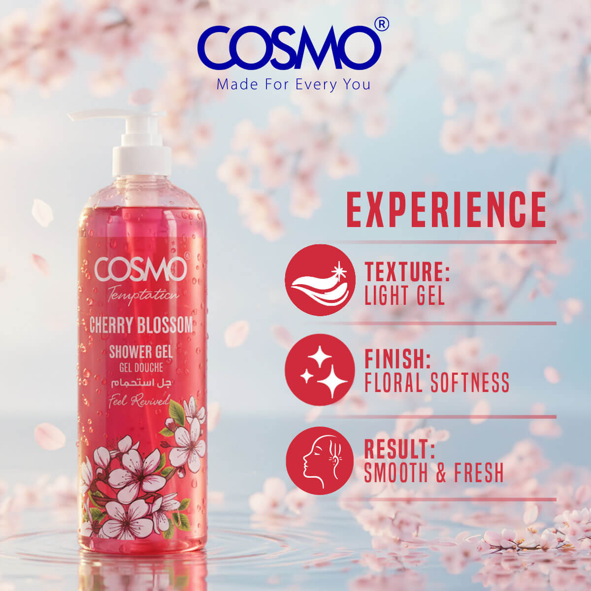 Temptation Shower Gel - Cherry Blossom