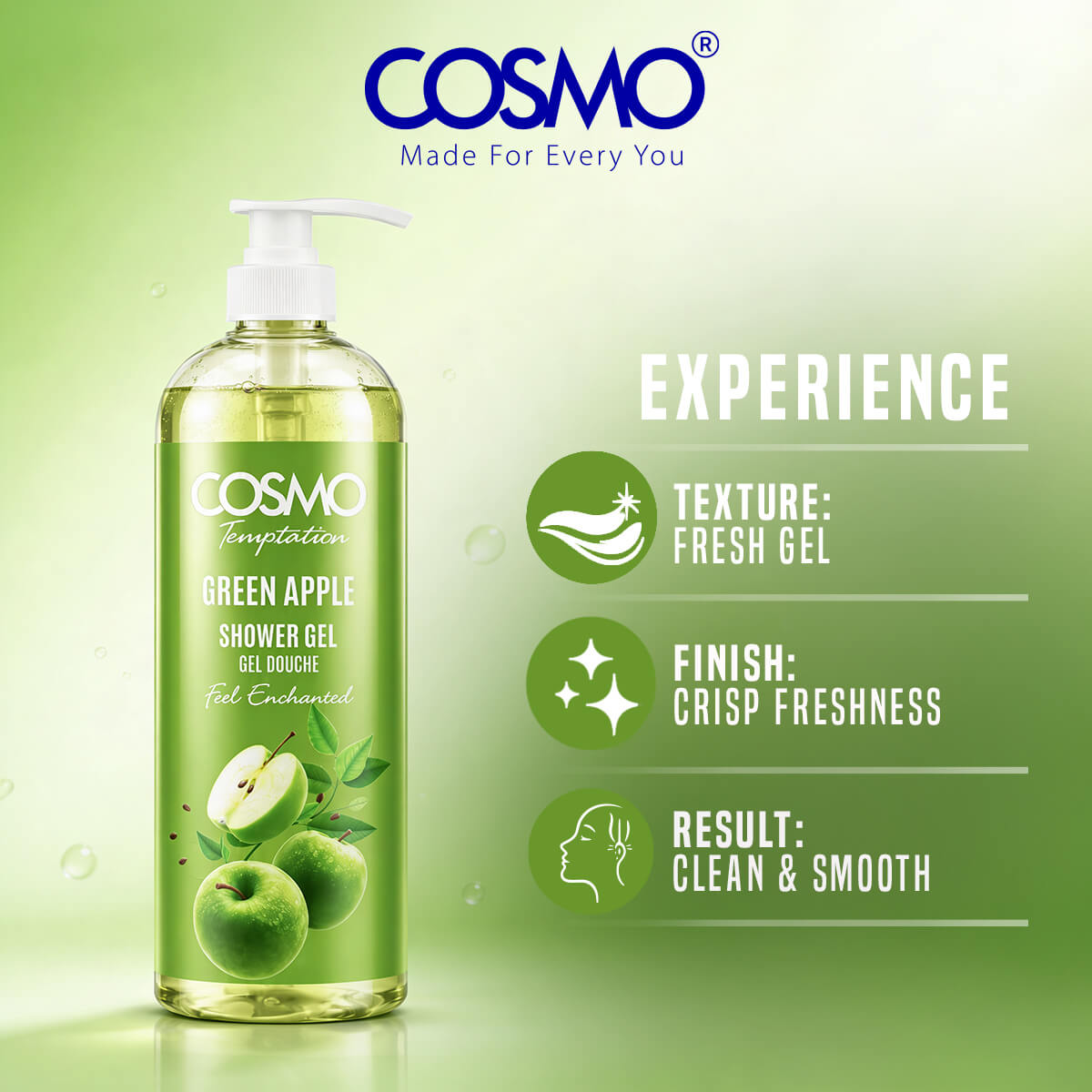 Temptation Shower Gel - Green Apple