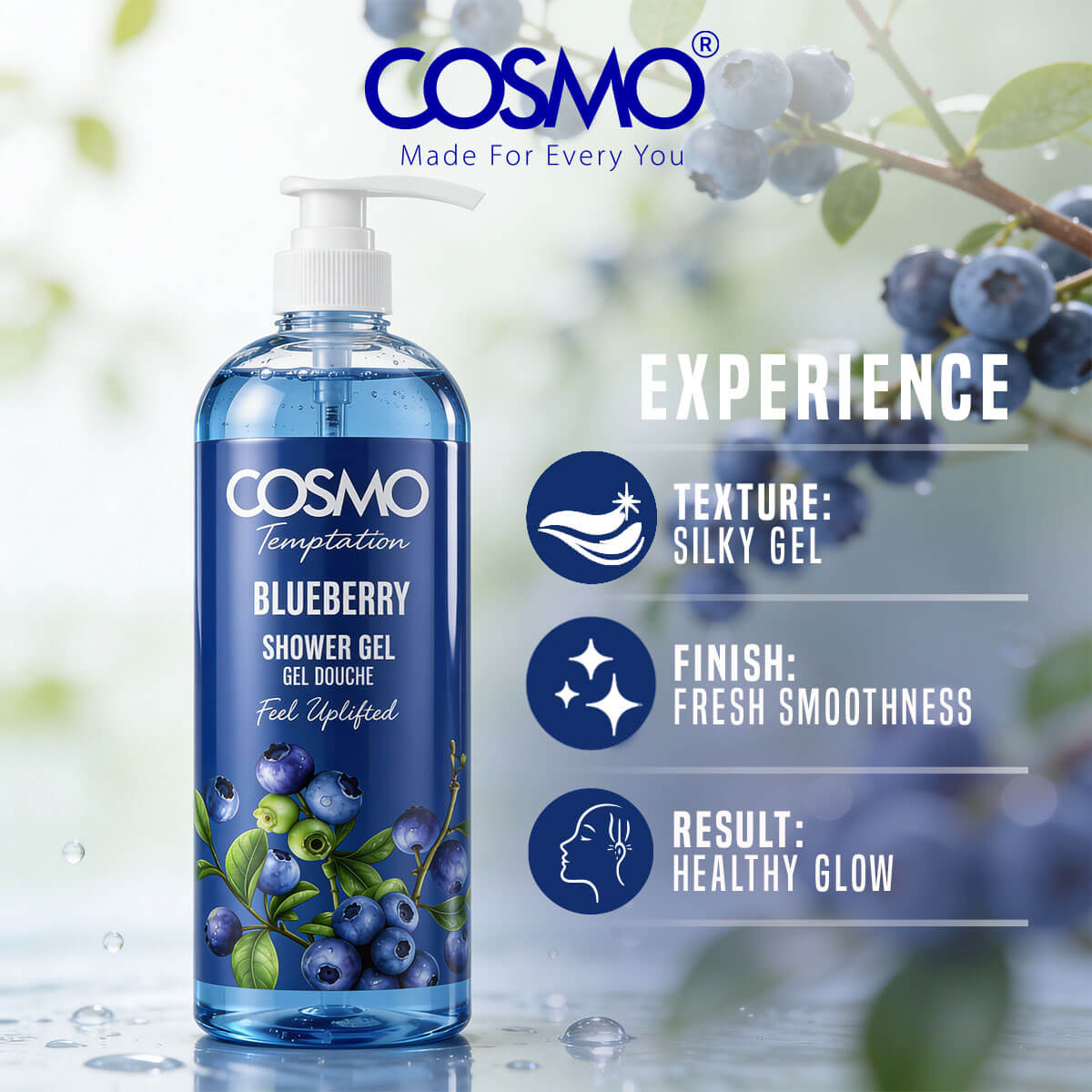 Temptation Shower Gel - Blueberry