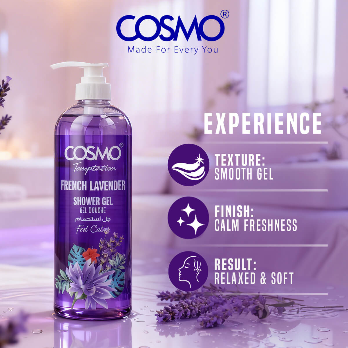 Temptation Shower Gel - French Lavender