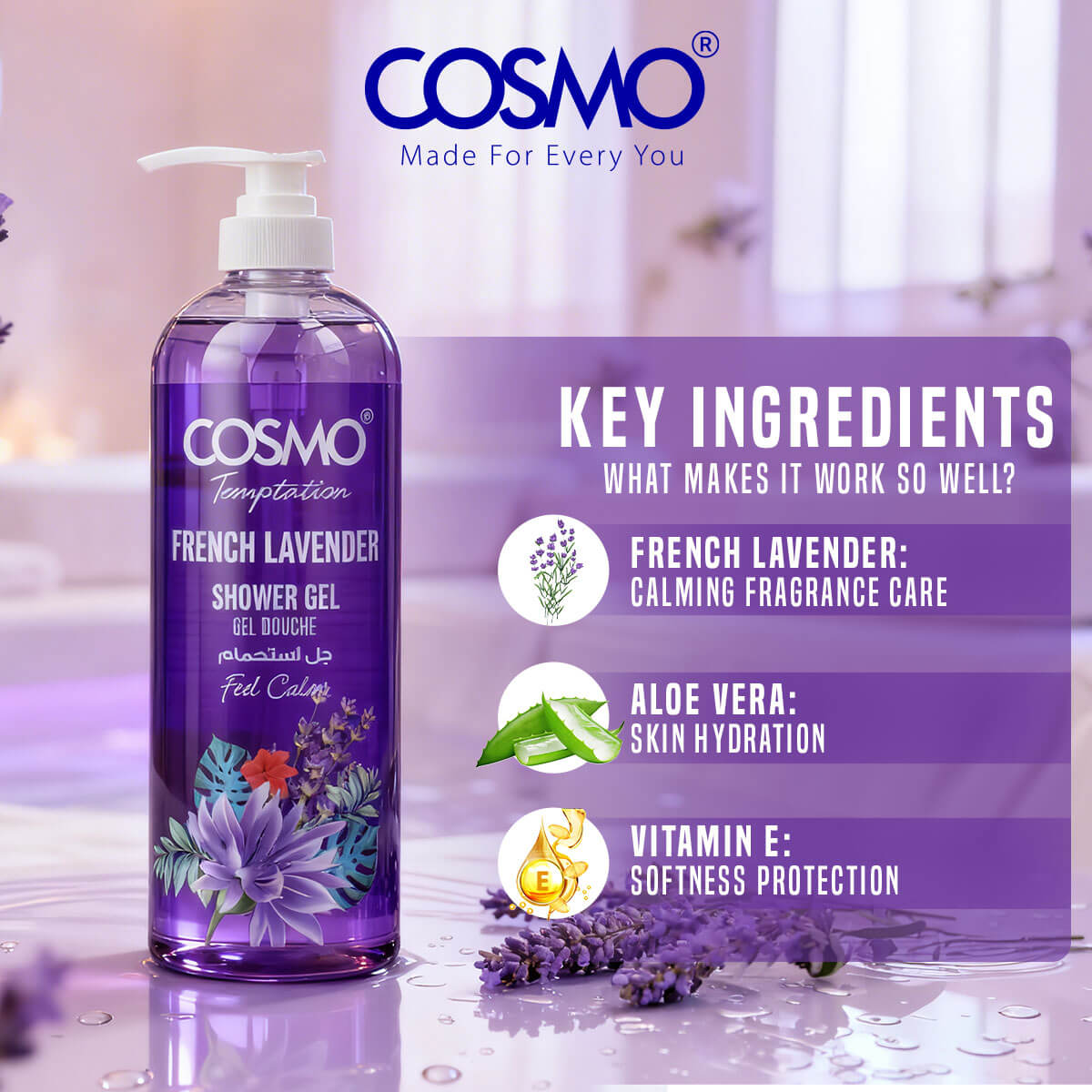 Temptation Shower Gel - French Lavender