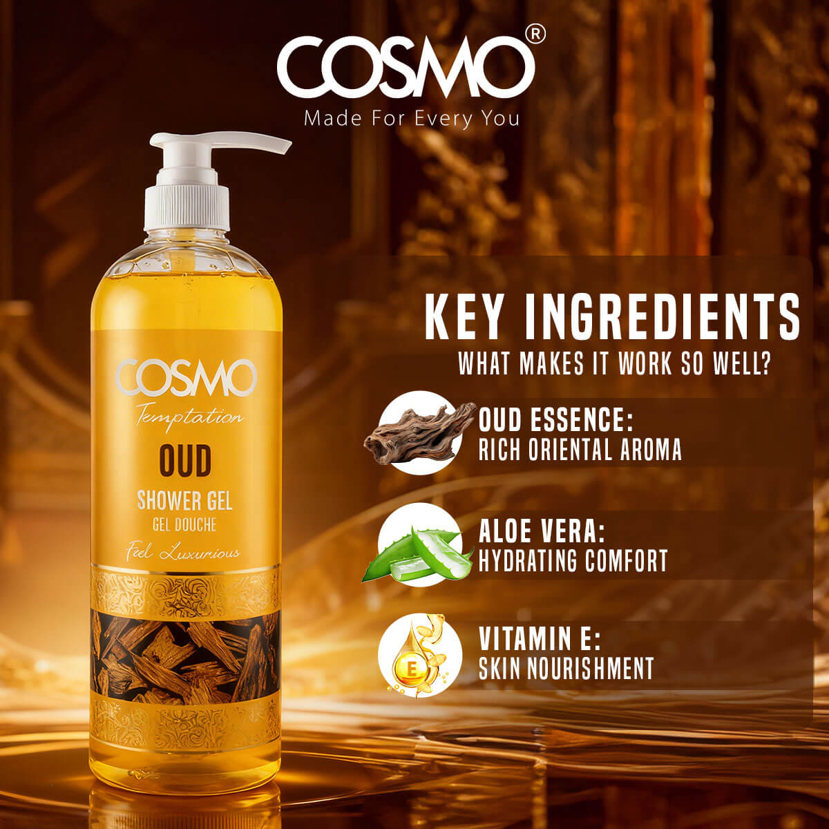 Temptation Shower Gel - Oud