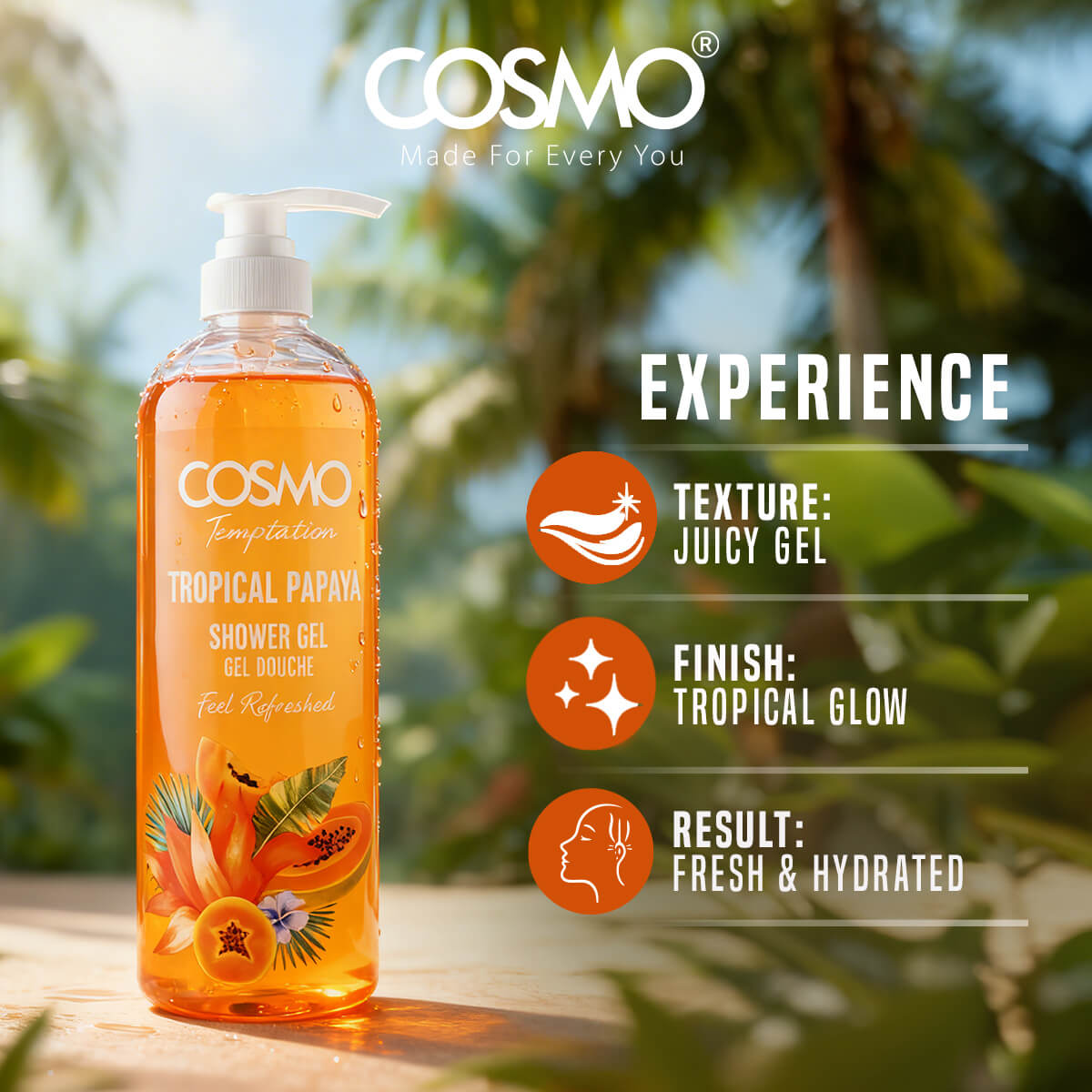 Temptation Shower Gel - Papaya