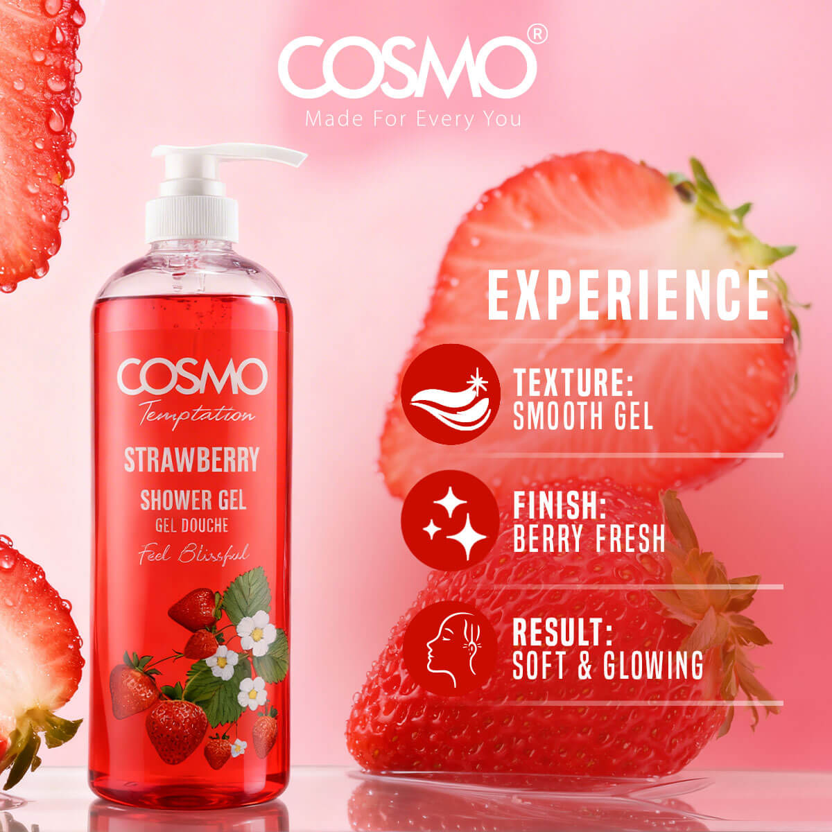 Temptation Shower Gel - Strawberry