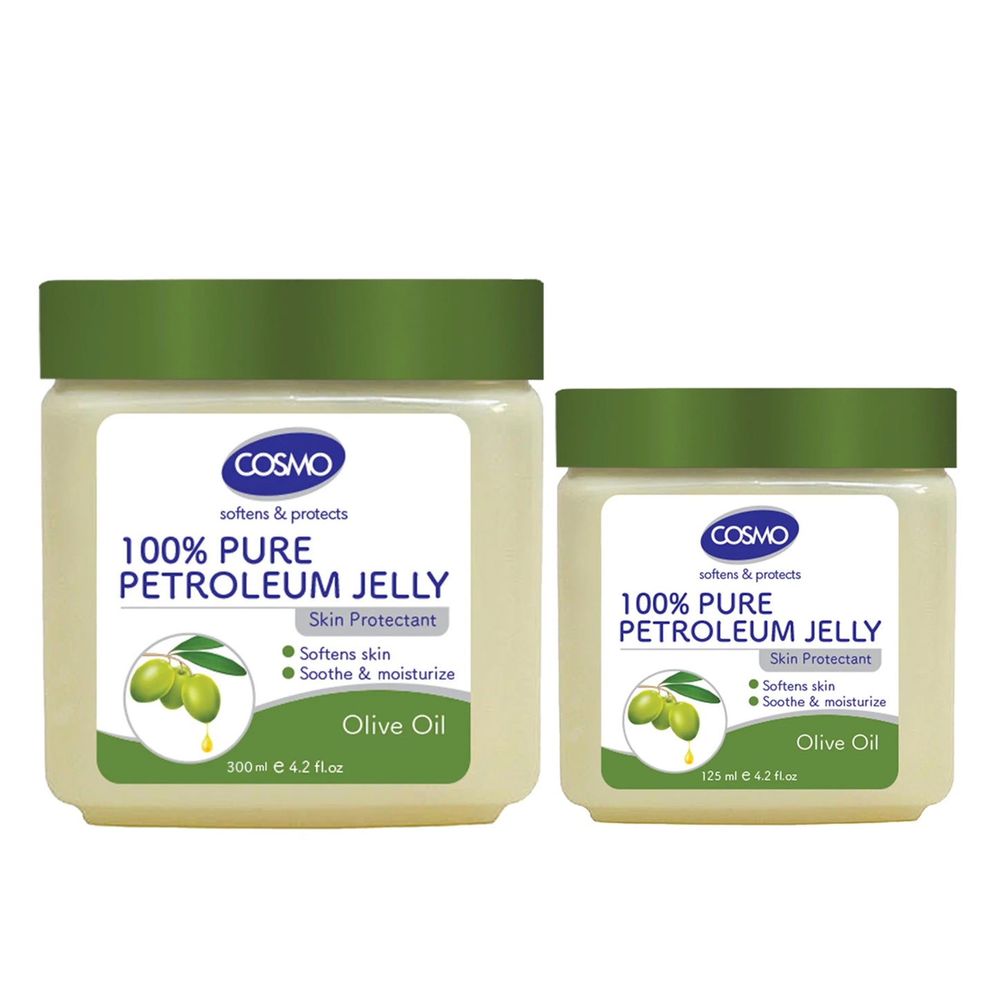 Olive Oil 100% Pure Petroleum Jelly - 300ml & 125ml