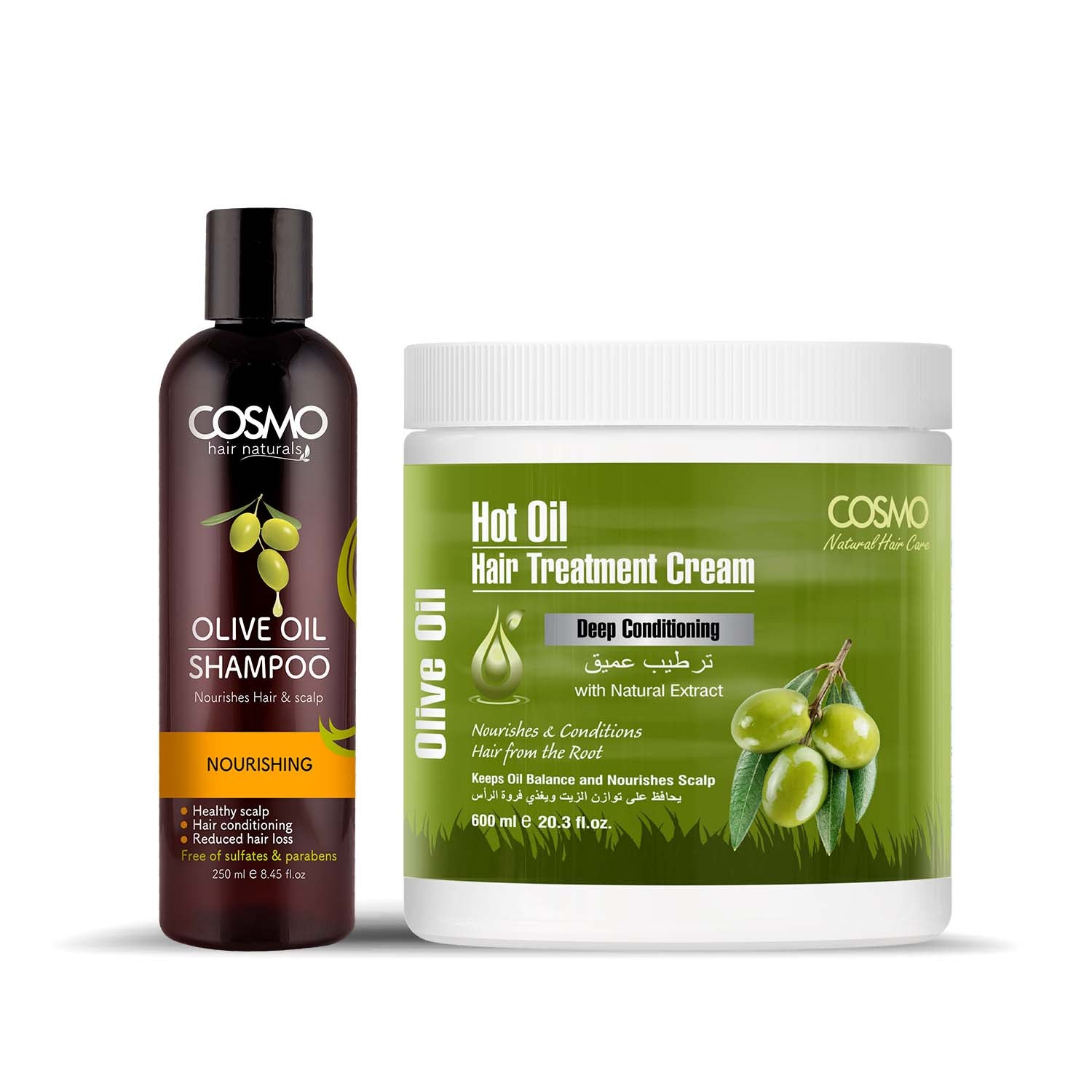 Deep Nourishing Kit - Olive Oil Shampoo & Hot Oil Cream