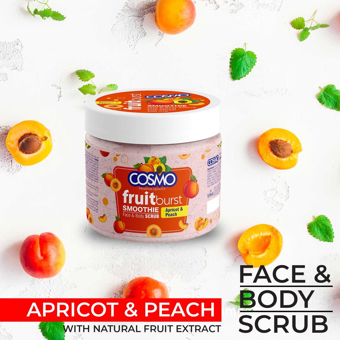 COSMO APRICOT & PEACH FACE & BODY SCRUB