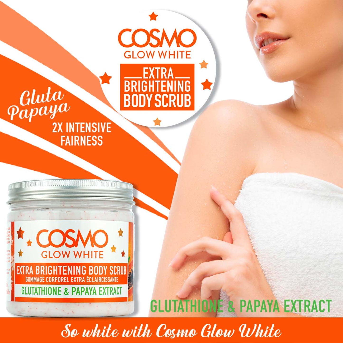 Cosmo Glow White - Extra Brightening Body Scrub - 475Ml