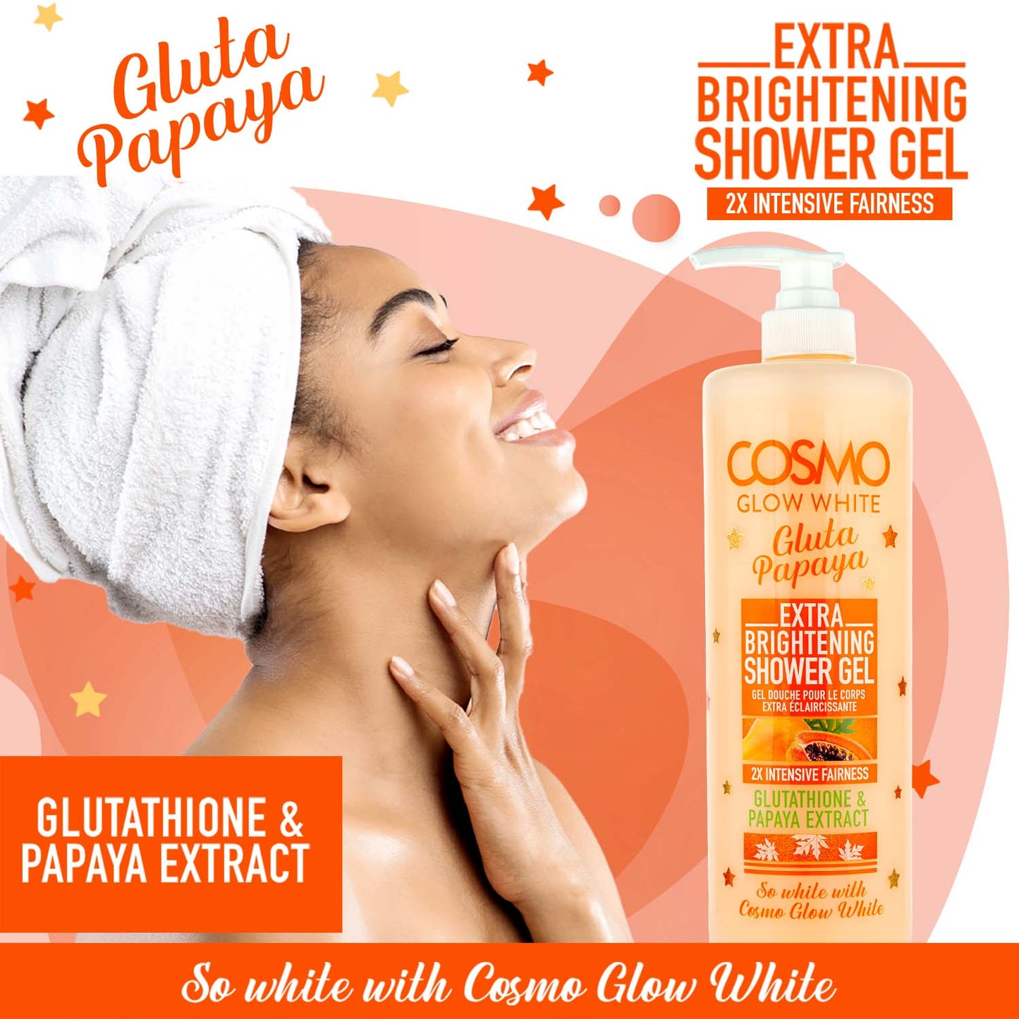 Cosmo Glow White - Extra Brightening Shower Gel - 1000Ml