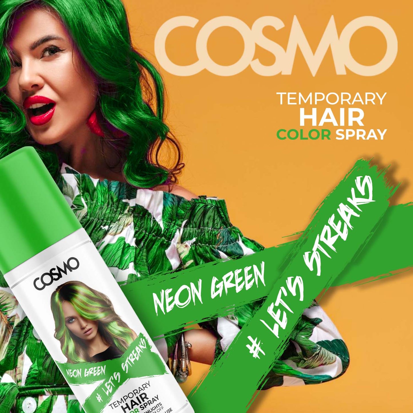 Neon Hair Colour Spray - Green