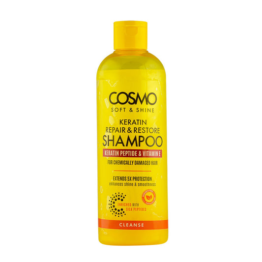 Cosmo Soft & Shine Keratin Repair & Restore Shampoo “ 480Ml