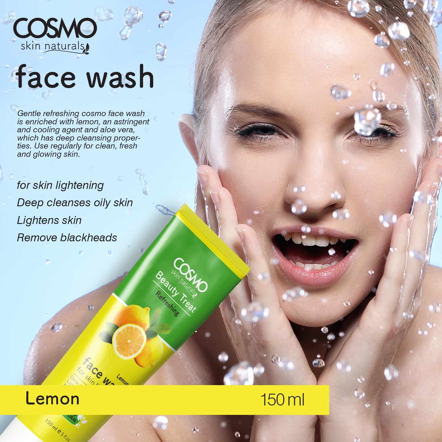 COSMO BEAUTY TREAT REFRESHING - LEMON FACE WASH