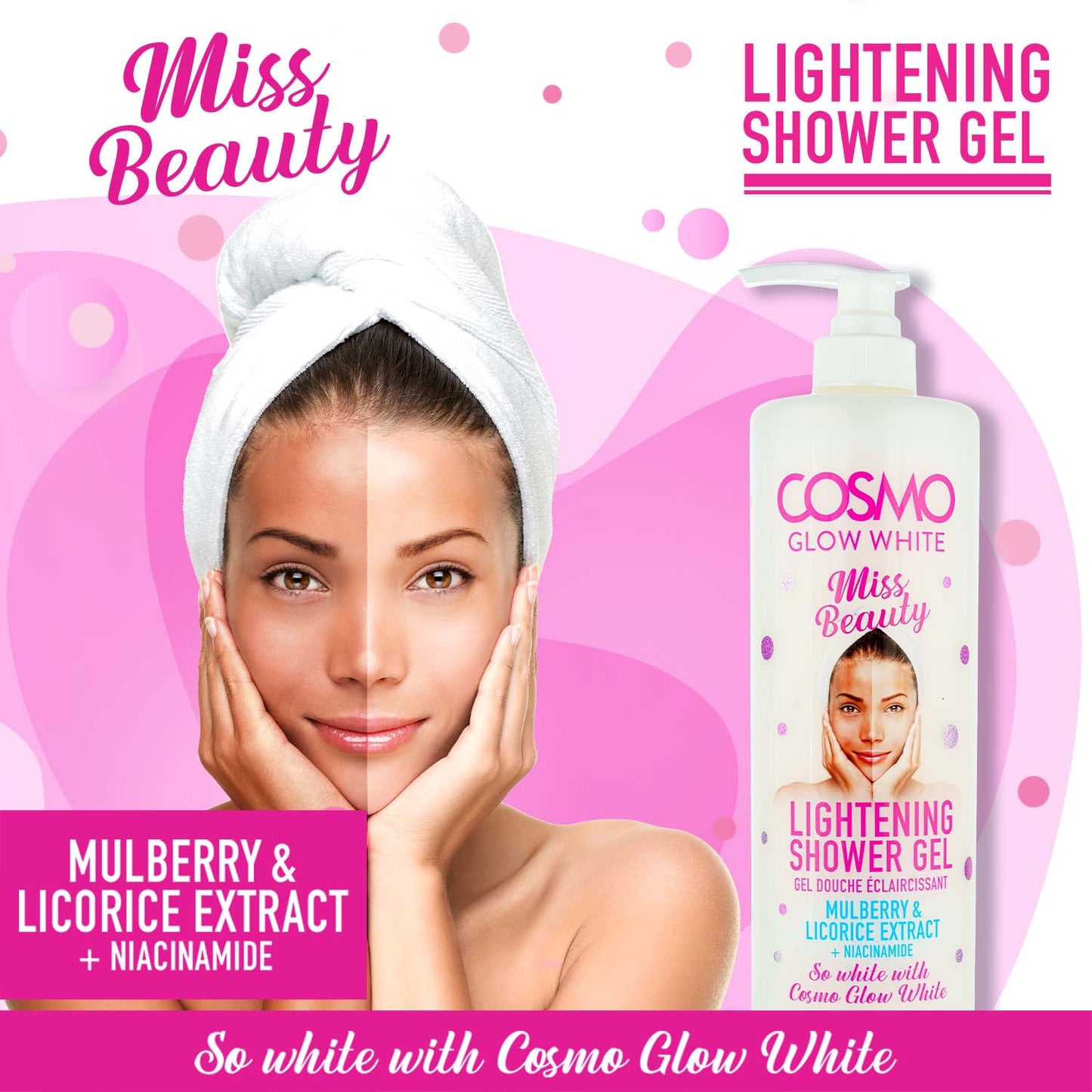 Cosmo Glow White - Lightening Shower Gel - 1000Ml