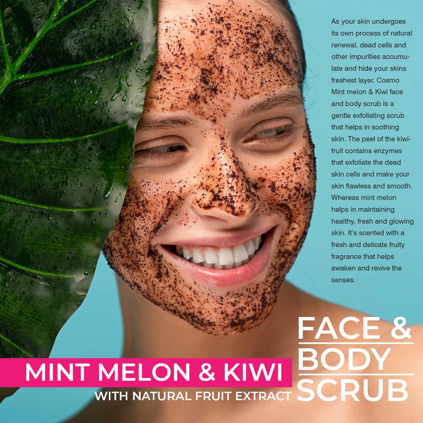 Mint Melon & Kiwi Face & Body Scrub