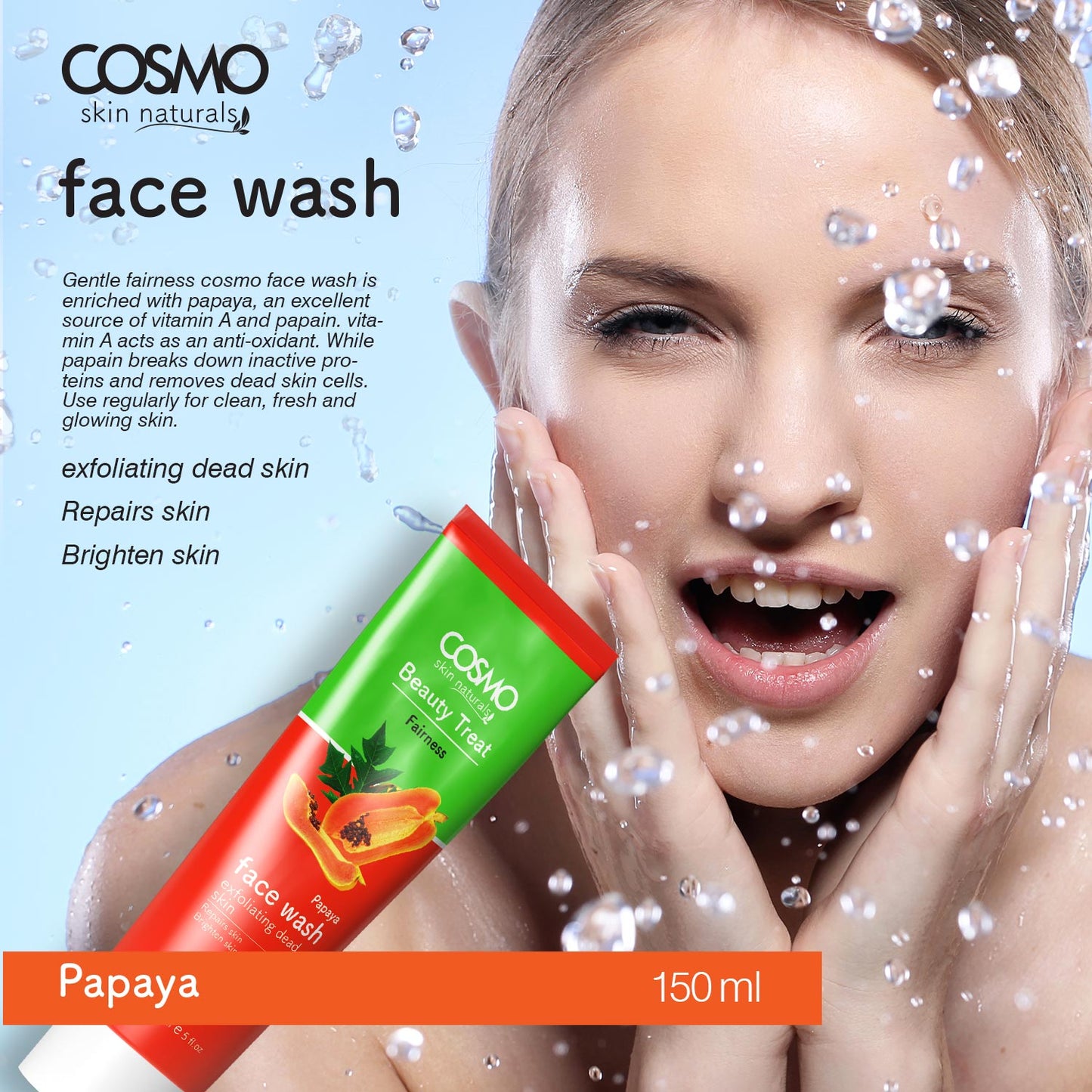 COSMO BEAUTY TREAT FAIRNESS - PAPAYA FACE WASH