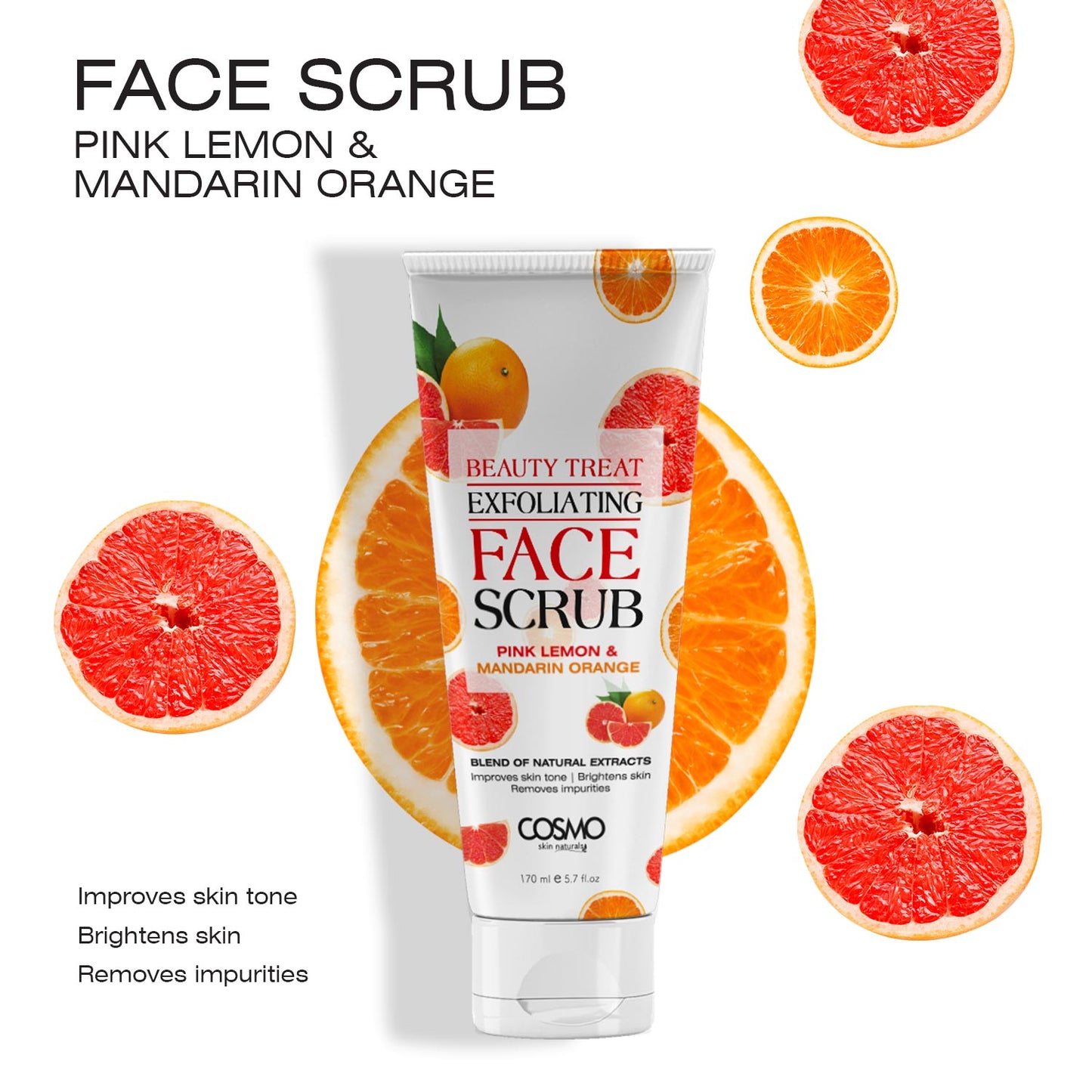 Pink Lemon & Mandarin Face Scrub