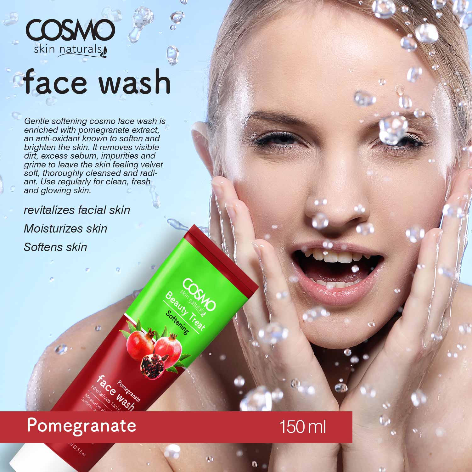 COSMO BEAUTY TREAT SOFTENING - POMEGRANATE FACE WASH