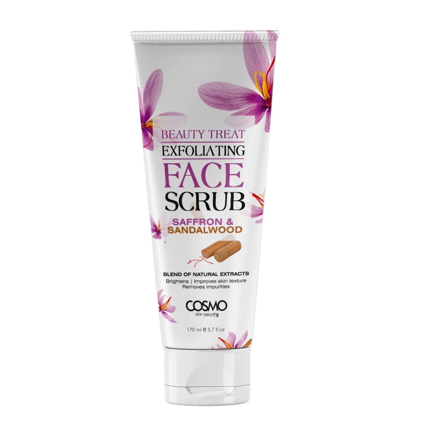 Saffron & Sandalwood Face Scrub – Cosmo Cosmetics India