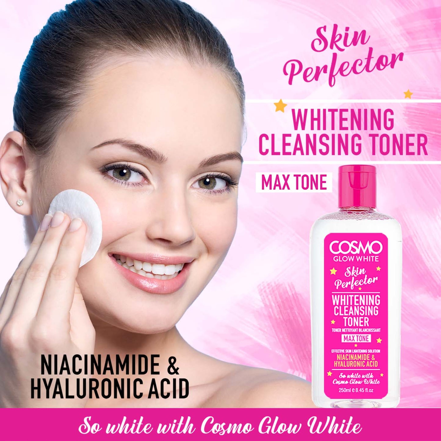 Cosmo Glow White - Whitening Cleansing Toner - 250Ml