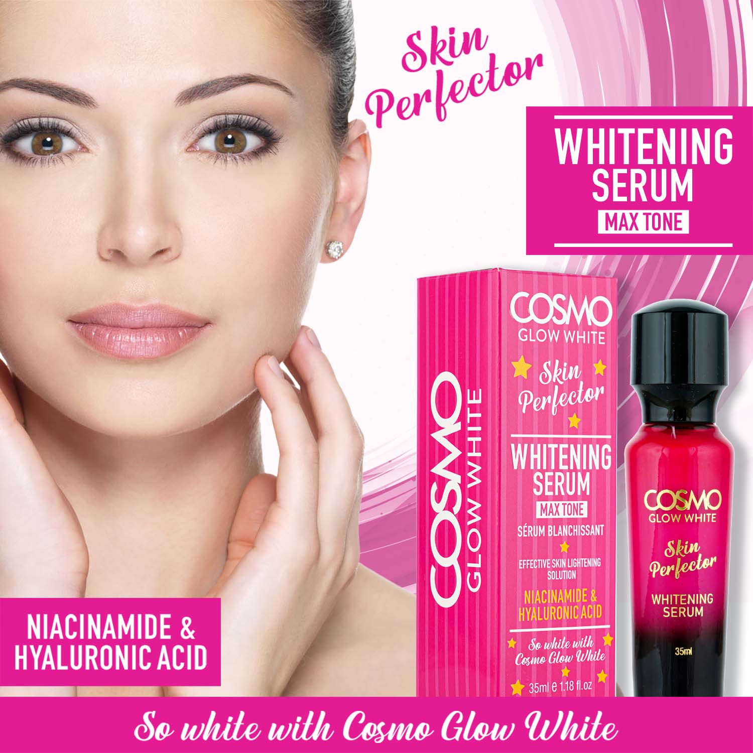 Cosmo Glow White Whitening Serum 35Ml Cosmo Cosmetics