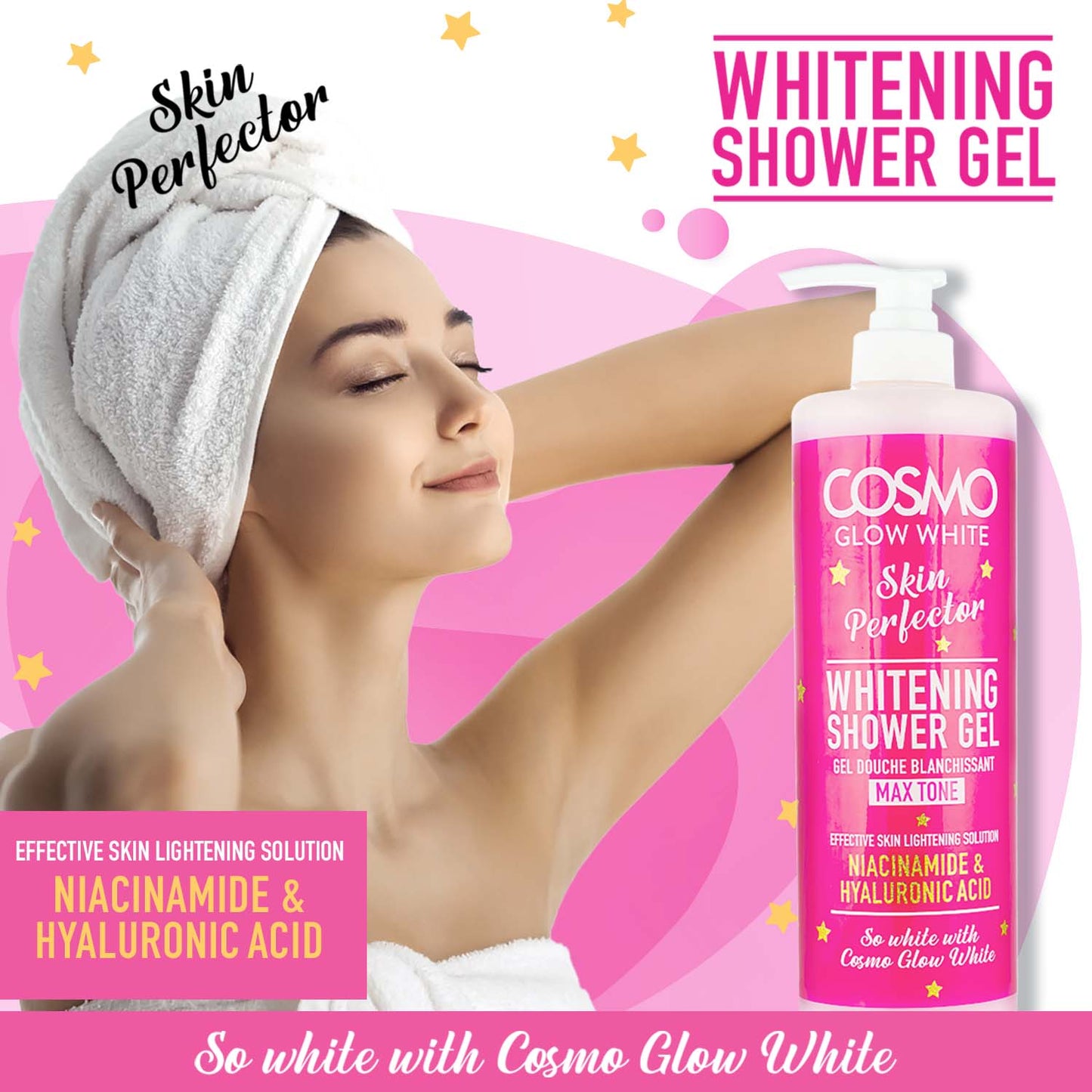 Cosmo Glow White - Whitening Shower Gel - 1000Ml